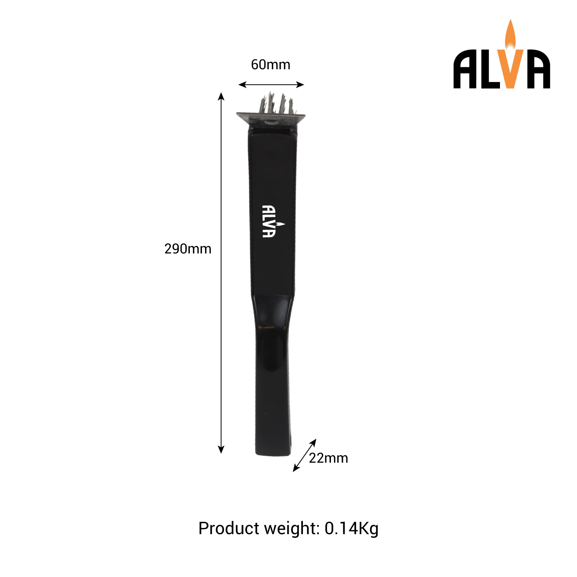 Grill Brush With Stainless Steel Bristles And Scraper