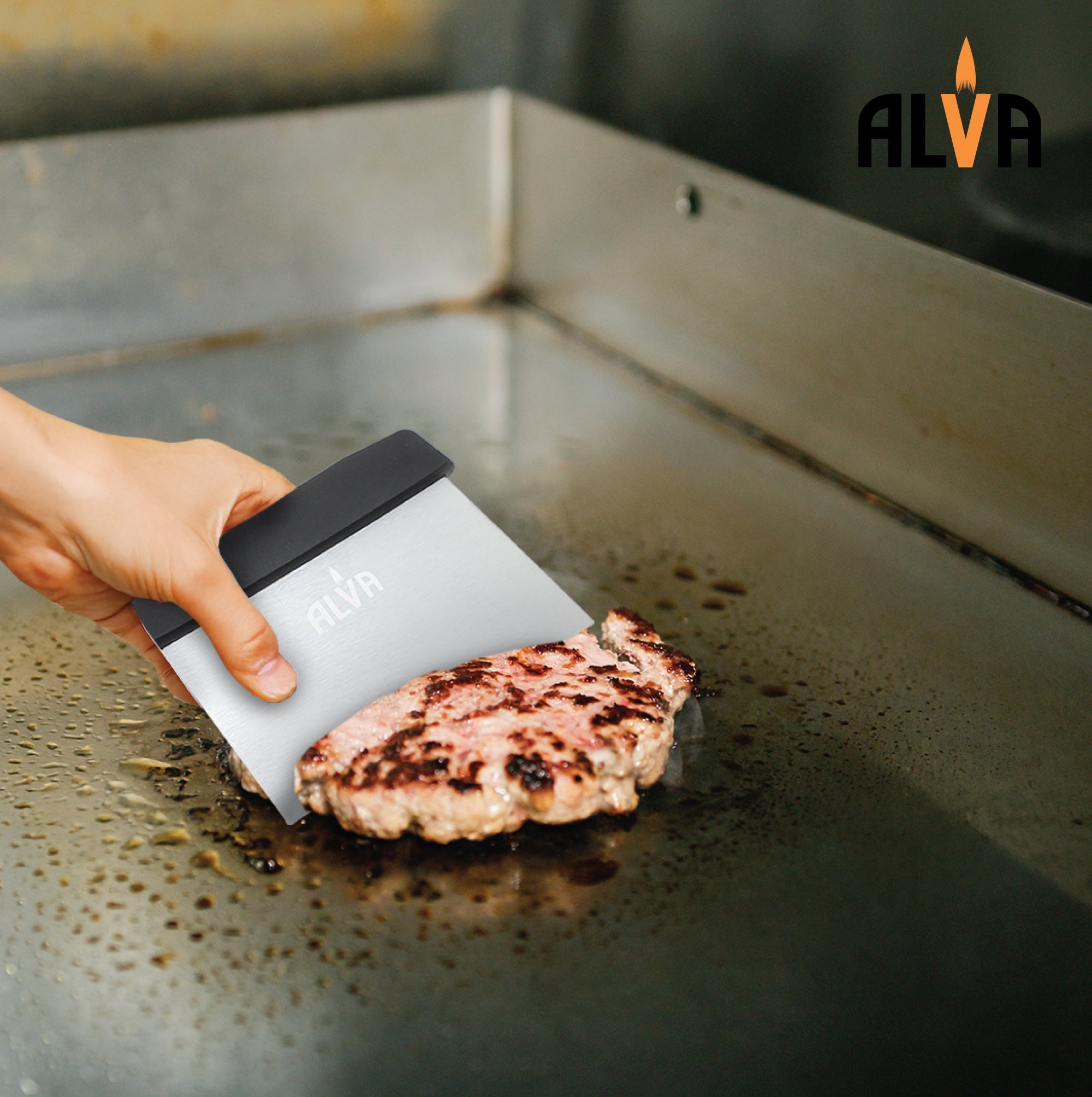 3 Pc Griddle Tool Set (Spatula / Cutter / Scraper)