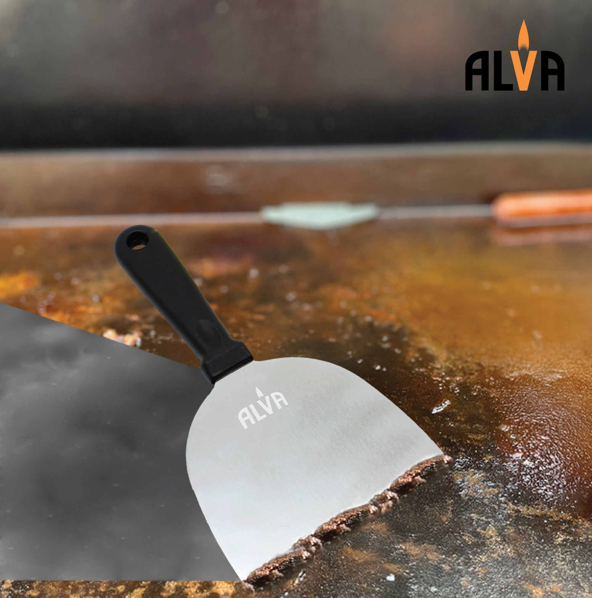 3 Pc Griddle Tool Set (Spatula / Cutter / Scraper)