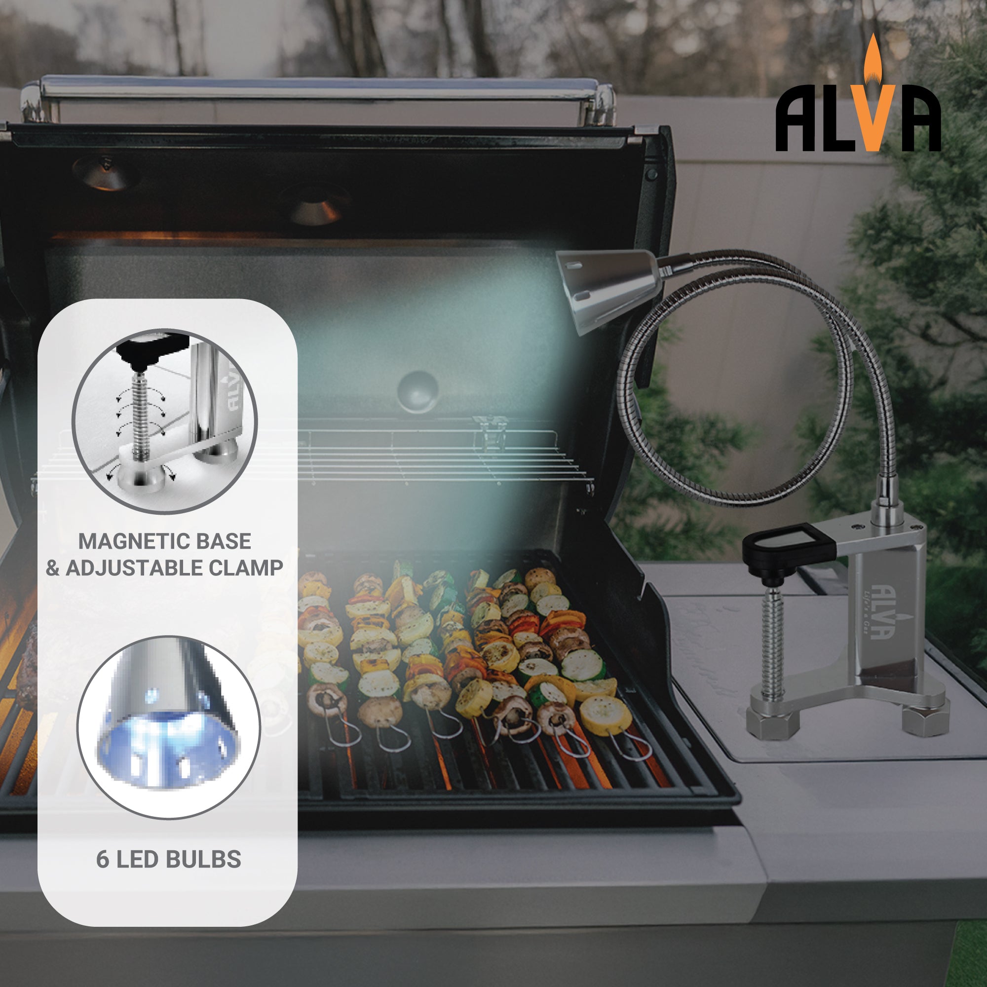 Led Flexible Arm Aluminium Magnetic Bbq Grill Light