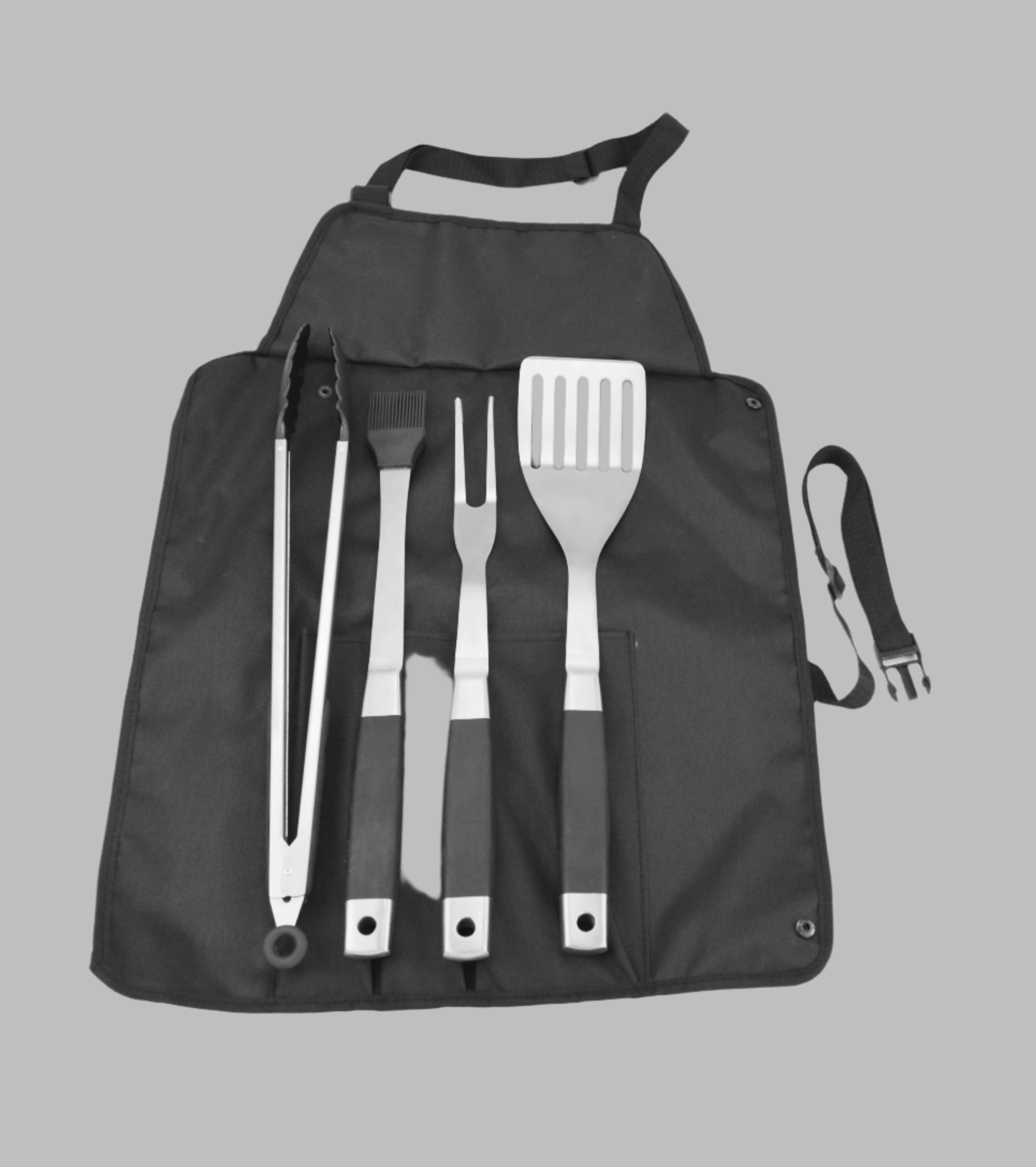 5 Pc Bbq / Braai Roll Up Tool Set