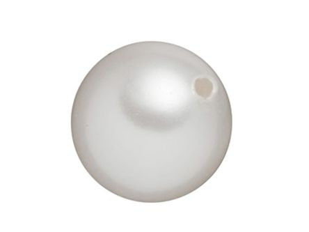 Pearl White Plastic Ball 25mm With 2.5mm Hole Tba