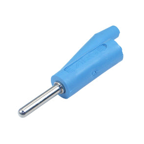 Plug Banana 4mm Blu Rnd Rubber 158 Bl