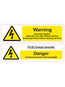 Customark Ltd Battery Hazard label ( 160mm*44mm x2 ) - Livestainable.co.za