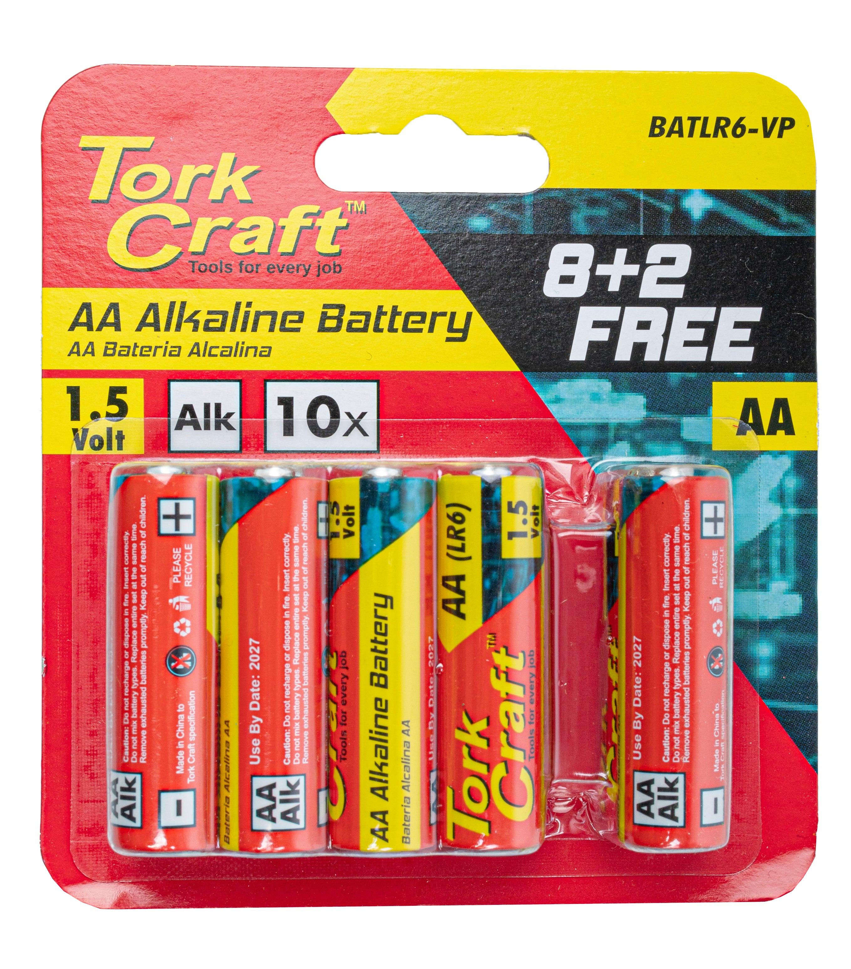 Battery Aa 1.5 V Value Pack 10 Pack 8 + 2 Free Carded Alkaline - Livestainable.co.za