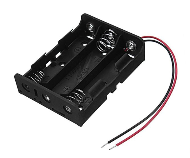 High Top Battery Holder 3x18650 With Wire Leads L18650x3