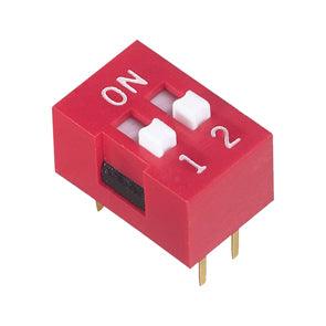 Dip Switch Std 2 Pole 100m A 7.62mm Red Bd02 *A* - Livestainable.co.za