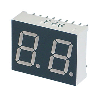 Dual 7 Segment Led Display Cc Green 12.6mm Bdc502 Rd