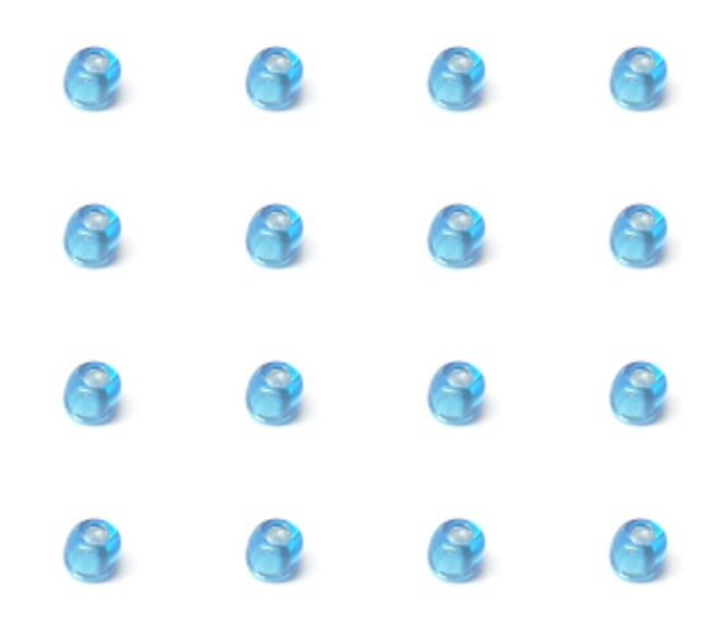 Blue Glass Spacer 4mm Id=1.3mm 600 P/Bag 160030 Blue 1