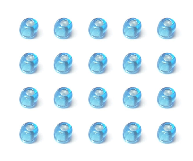 Glass Bead Spacer L/Blue Od=4mm Id=1.3mm 600/Bag 160030 Light Blue 1