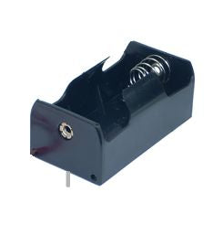 Battery Holder For 1x D With Pcb Pins Black Bh111 2 P
