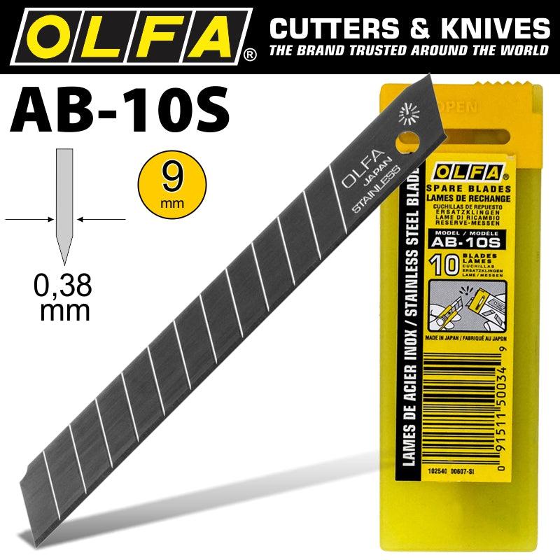 Olfa Blades Stainless Steel 10/Pack 9 Mm Carded - Livestainable.co.za