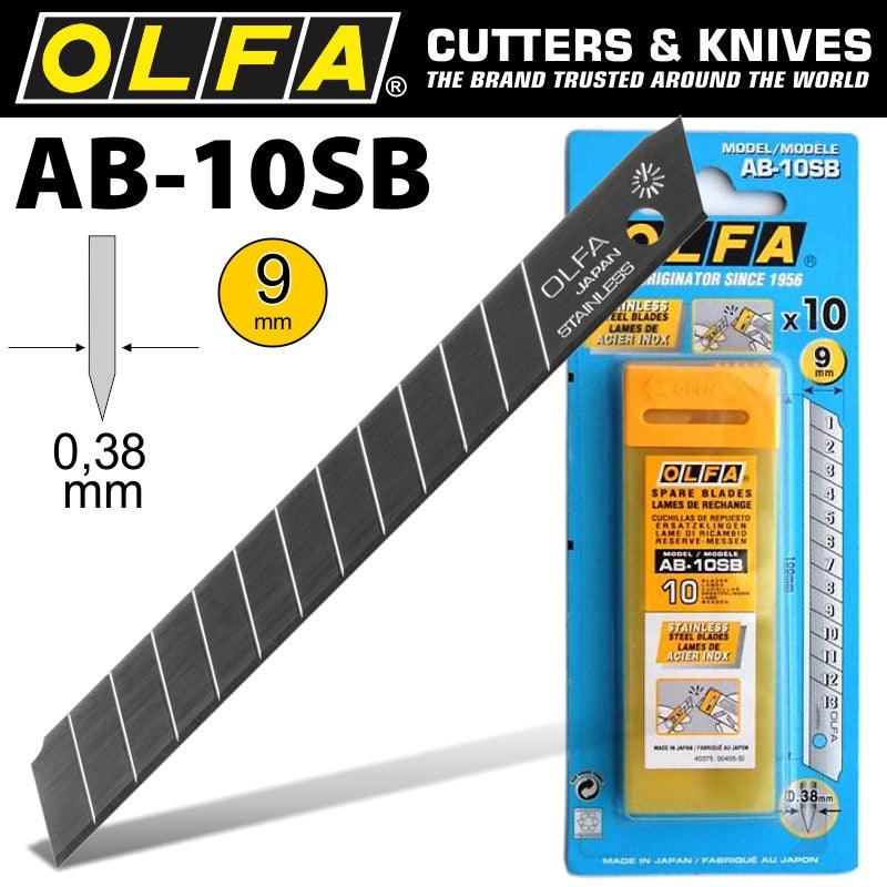 Olfa Blades Stainless Steel 10/Pack 9 Mm - Livestainable.co.za