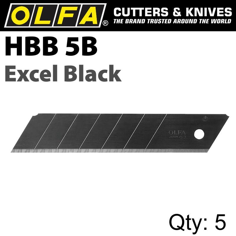 Olfa Blades Excel Black 5 Pk Ultra Sharp For H1; Nh1; Xh1 Cutters 25 Mm - Livestainable.co.za