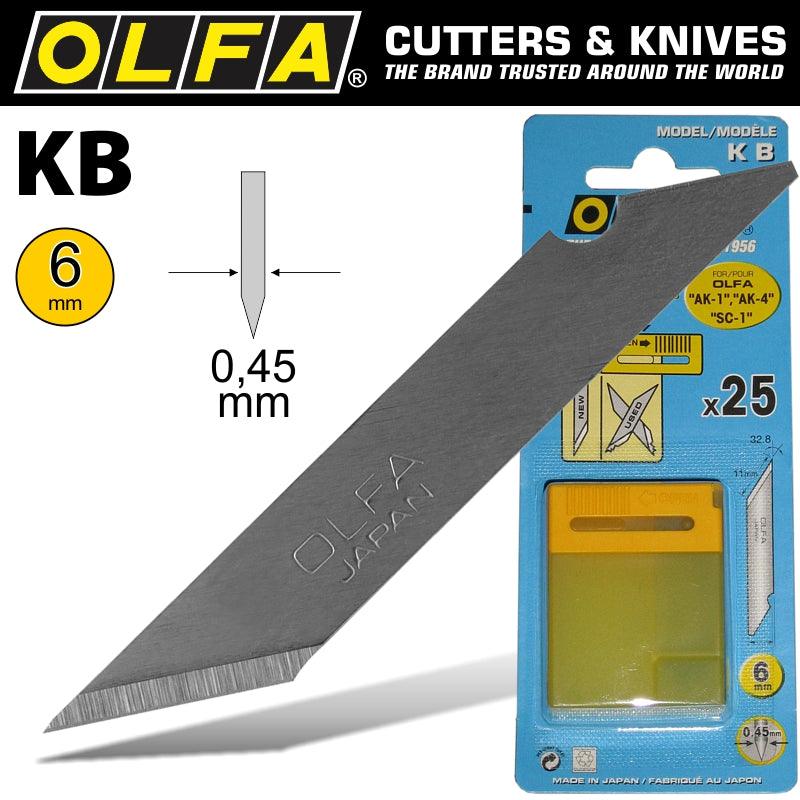 Olfa Blades Kb 25/Pack 6 Mm - Livestainable.co.za