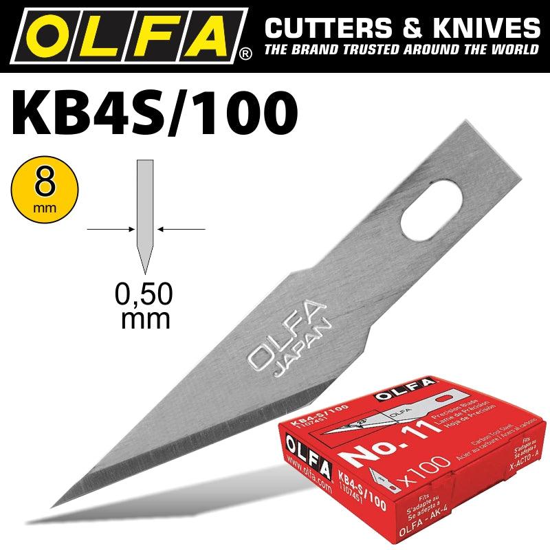 Olfa Precision Art Blade 100 Blades Per Pack 8 Mm - Livestainable.co.za