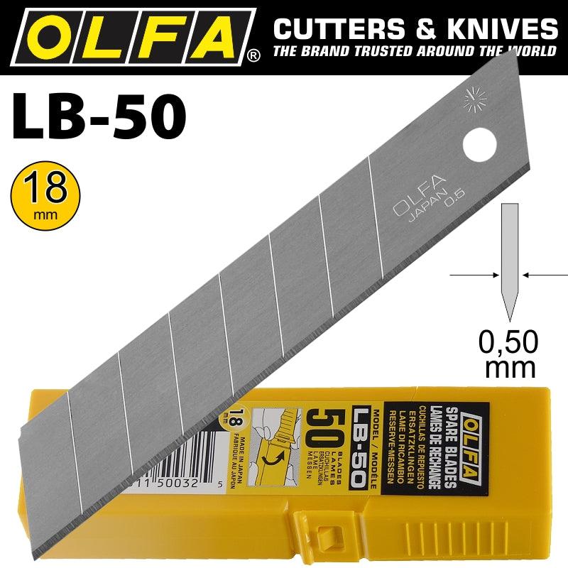 Olfa Blades Lb 50 50/Pack 18 Mm - Livestainable.co.za