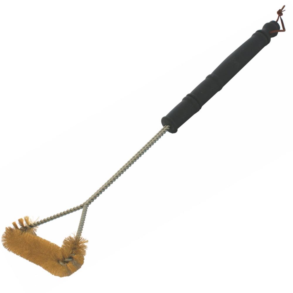 Braai Bbq Three Side Brass Wire Brush 530 Mm Handle 21' Tcw - Livestainable.co.za