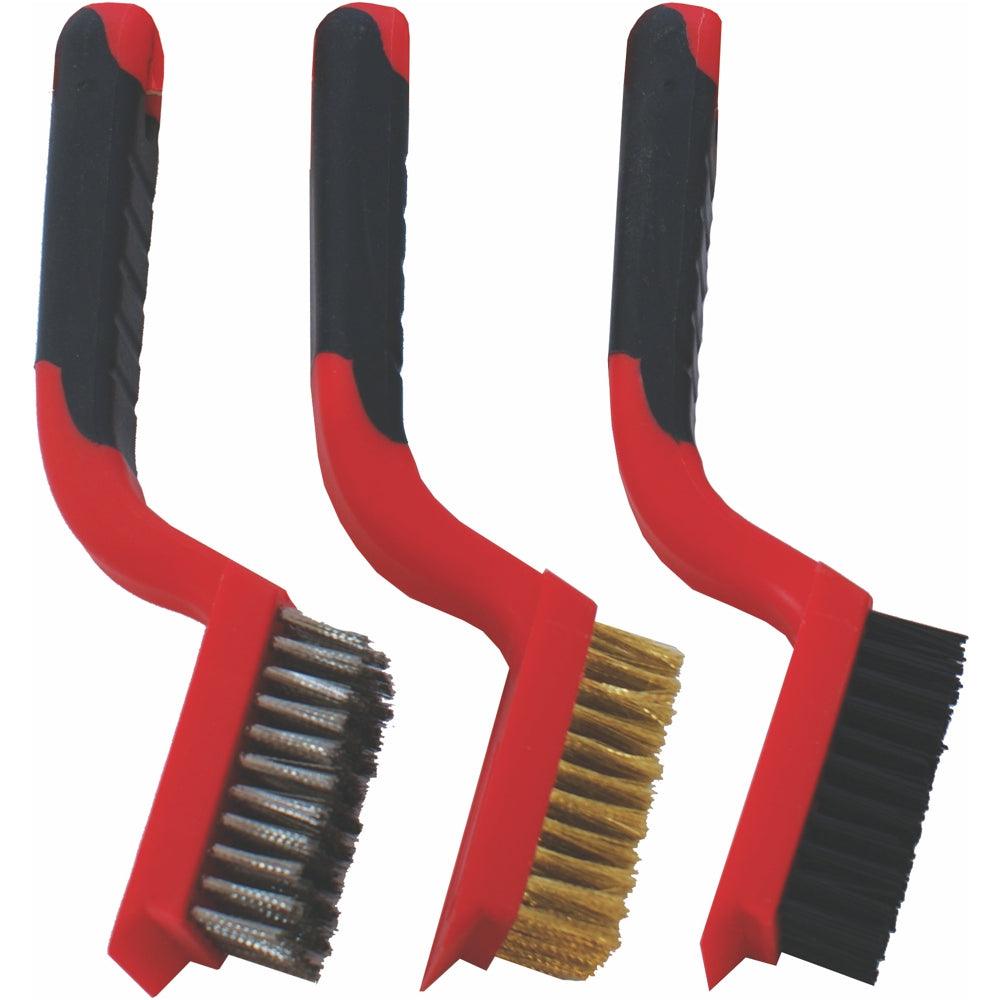 Soft Grip Wide Brush Set Brass Stainless Nylon In Blister Tcw - Livestainable.co.za