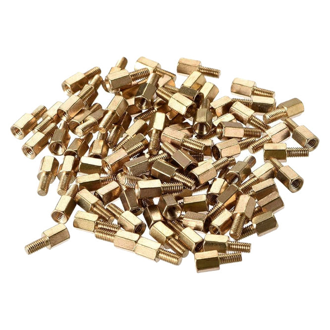 Brass Spacer Mal Fem M3x6x6mm 1 K/Bag M3 X6 X6
