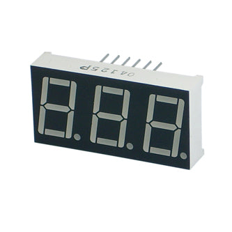 Led Display 3 Digit 7 Seg Cc Red 14.2mm 5631 As