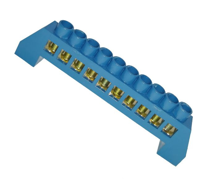 Neutral Bar Terminal Insulated 100 A 10 Pole Blue P/Mount Eb Ks 006 100 A 10 P Bl