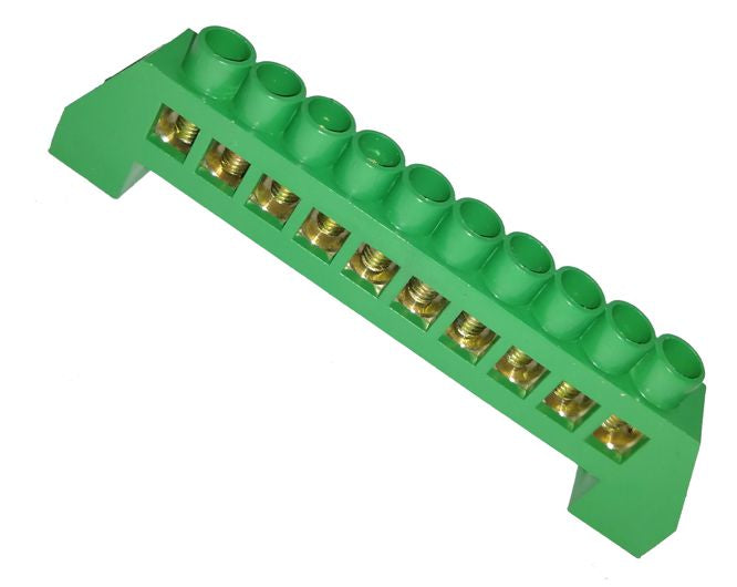 Earth Bar Terminal 100 A Insulated 10 Pole Green P/Mount Eb Ks006 100 A 10 P G