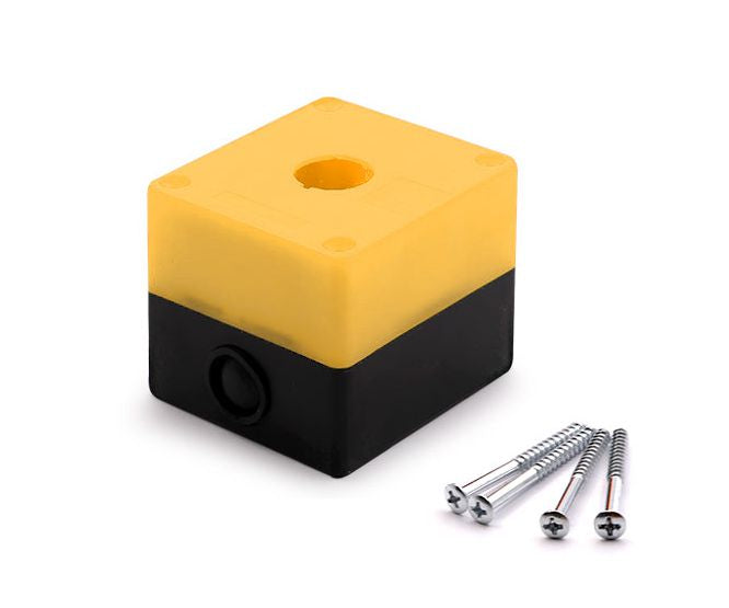 Push Button Enclosure Pvc Yellow 22mm 1 Hole Ip65 Pb Bx1 22 Y