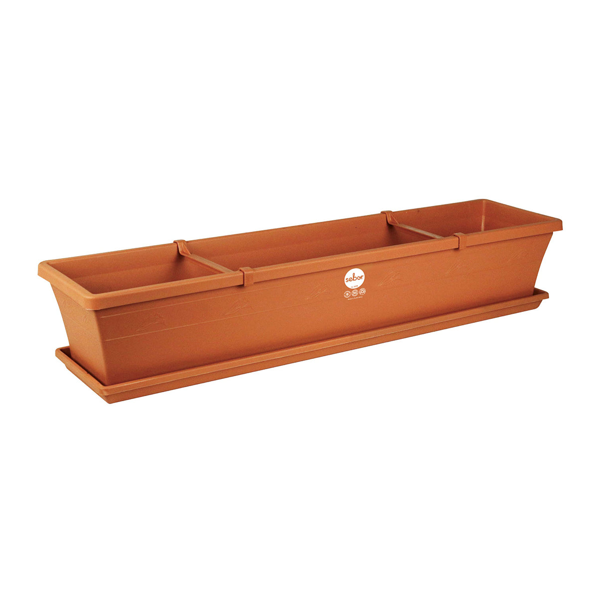 Sebor Sill Planter & Saucer & Clps 75 Cm Namib Dune