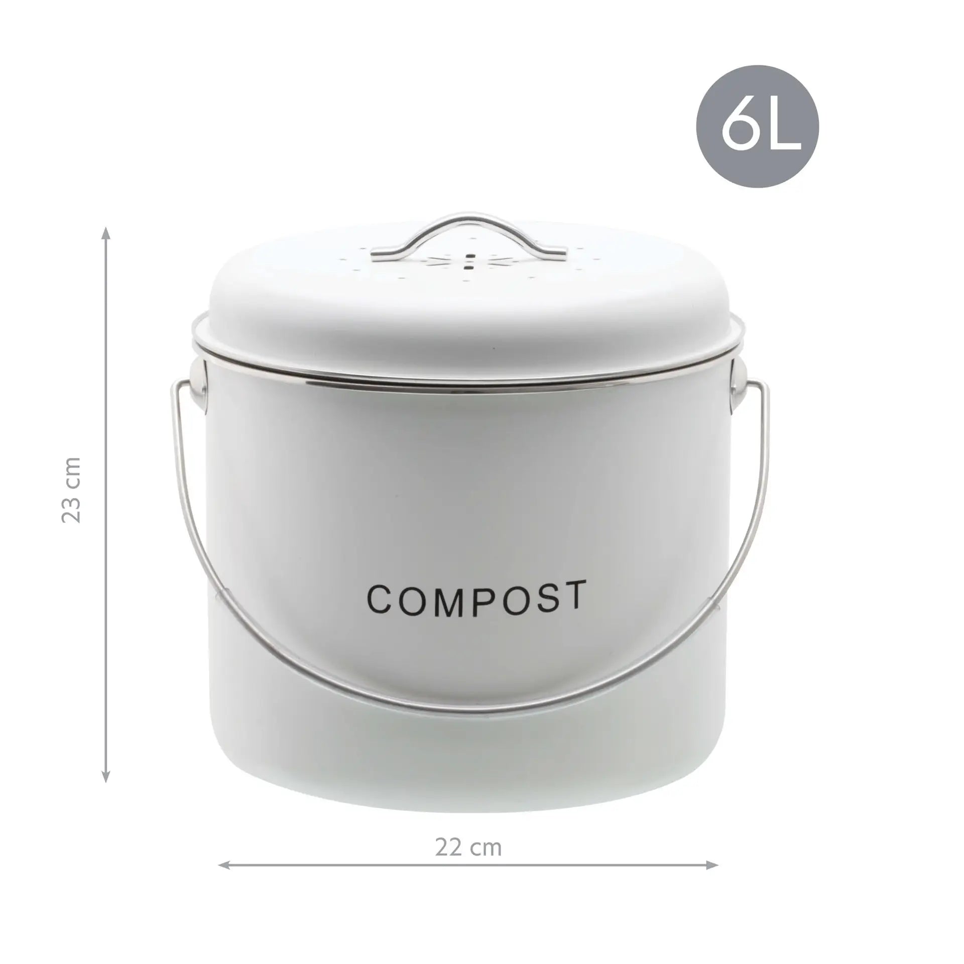 Kitchen Compost Bin / 6L / Mushroom