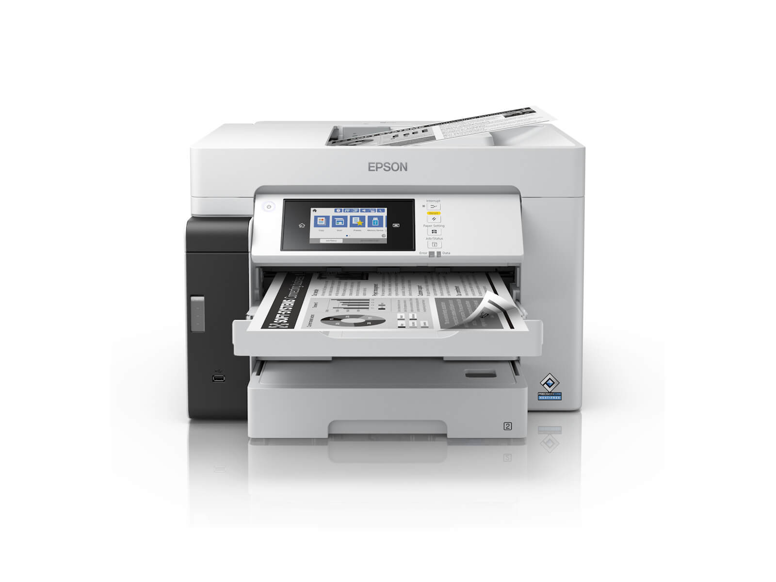 25ppm Mono A3+ Print Scan Copy Fax Usb/Usb Host Wi Fi/Wi Fi Direct Ethernet Auto Duplex Print&Scan Adf No Inks In The Box