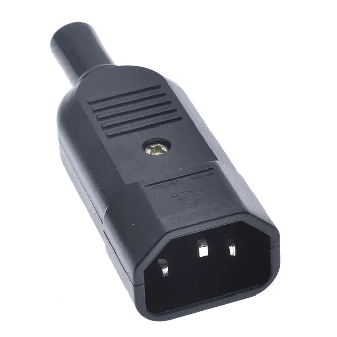 C14 Iec Plug In Line W/Sleeve 15 A 250 Vac C14 Plug