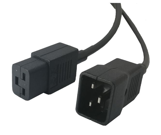 C19 Iec Socket C20 Iec Plug Moulded Lead Black 5m Iec320 5