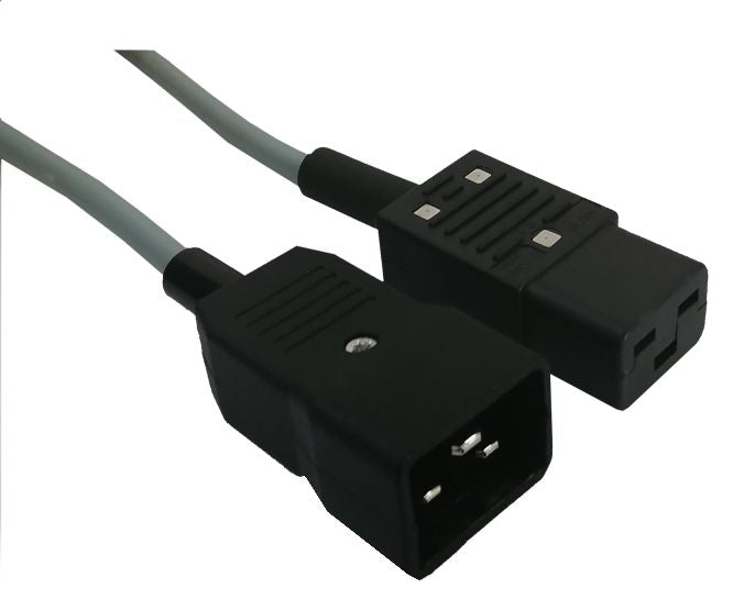 Cable C19 Socket To C20 Plug Unmoulded Iec Lead Black 2m Pc Maec19 C20153 Gy2