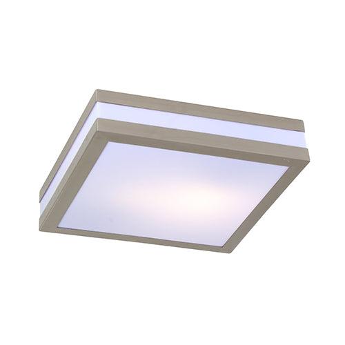 Bathroom Square Ceiling Light 285mm S/Steel - Livestainable.co.za