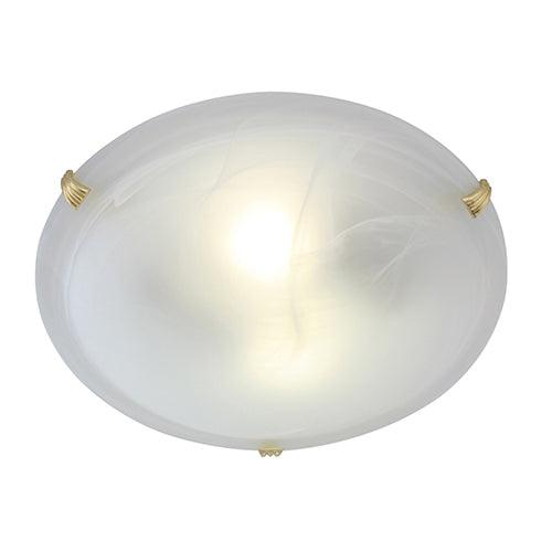 Alabaster C/Light 300mm Polished Brass - Livestainable.co.za