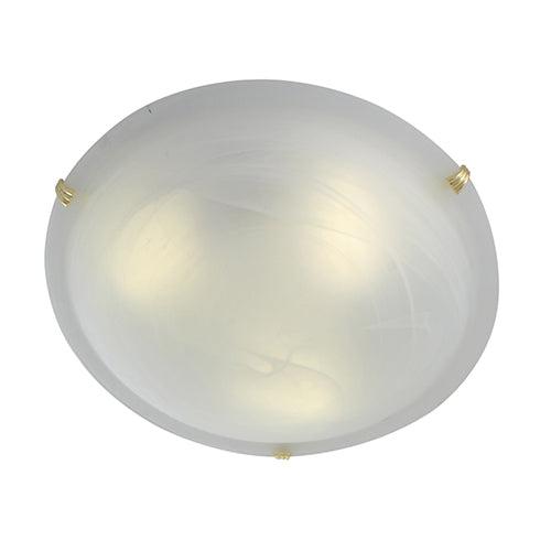 Alabaster C/Light 400mm Polished Brass - Livestainable.co.za