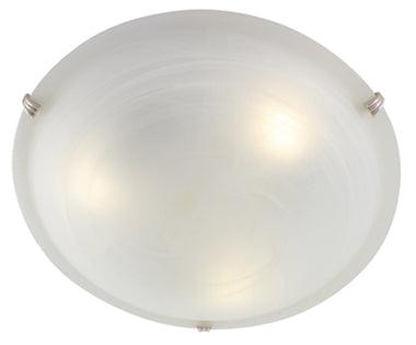 Alabaster Ceiling Light 400mm Satin Chrome - Livestainable.co.za