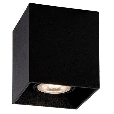 Ceiling Surface Mount Downlight Square Sand Black Gu10 1x50w - Livestainable.co.za