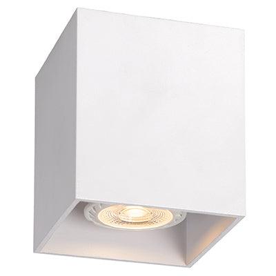 Ceiling Surface Mount Downlight Square Sand White Gu10 1x50w - Livestainable.co.za