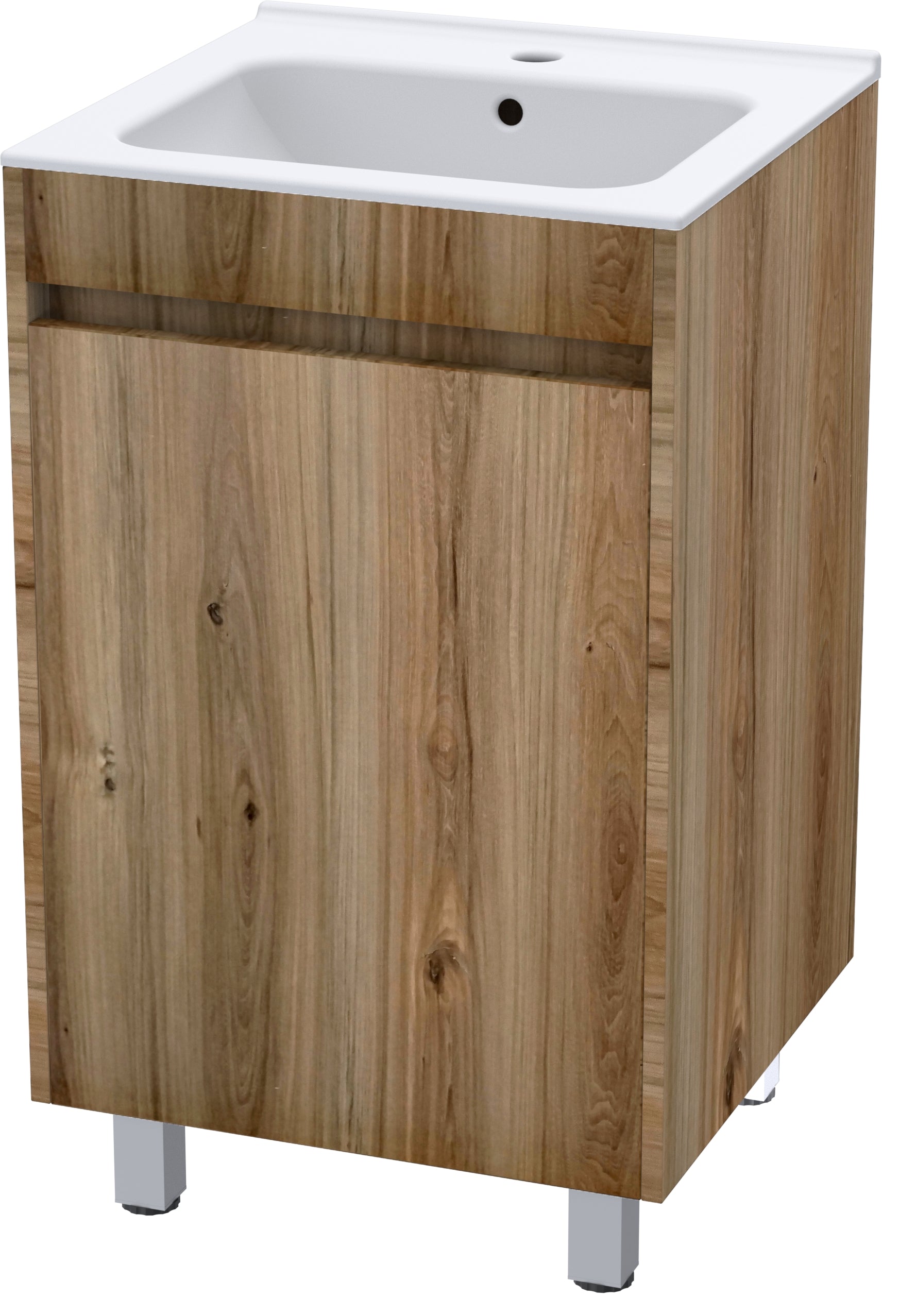 Lecico Zara Basin With Floor Standing Cabinet In Sahara 495 Mm 1 Door