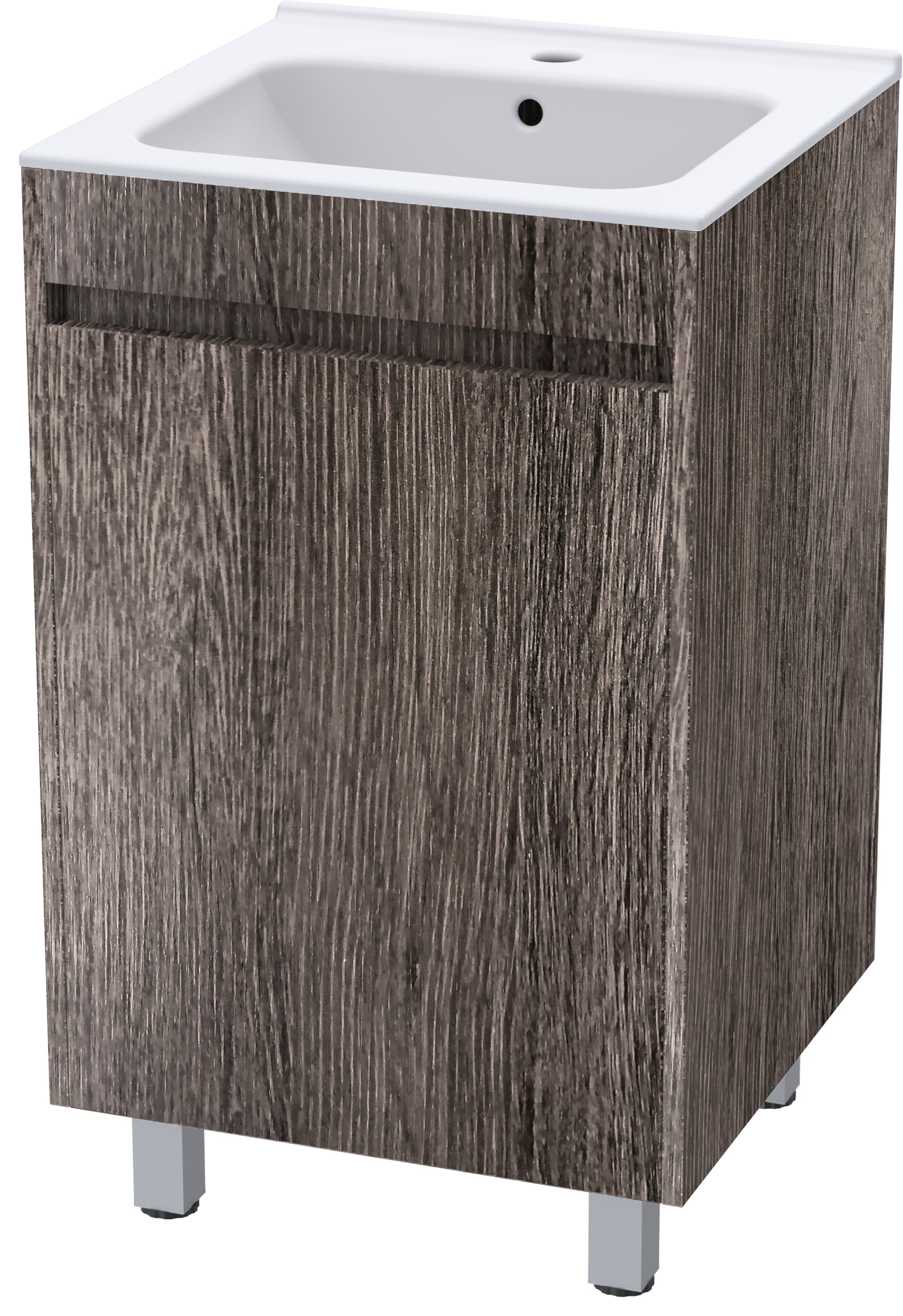 Lecico Zara Basin With Floor Standing Cabinet In Stone 495 Mm 1 Door