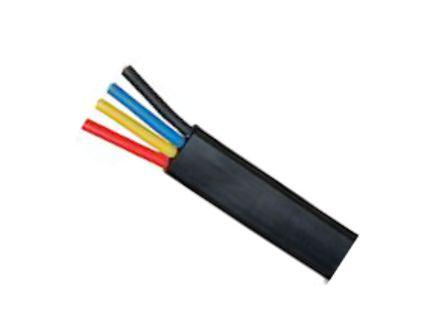 Cable Flat Tel 4 C Flex Black 300m/Roll Awg26 4 B 300 M - Livestainable.co.za