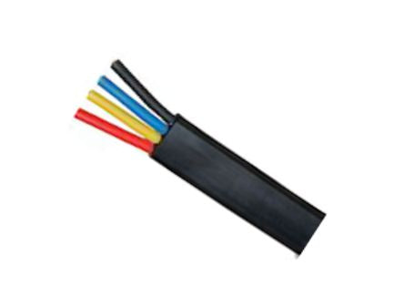 Cable Flat Tel 4 C Flex Black 200 M/Roll Awg26 4 B 200 M
