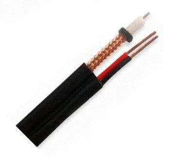 Coaxial+Power Cable 6 Mm Solid+Power Black Rg59 100 M/R Rg59+Power 100 M