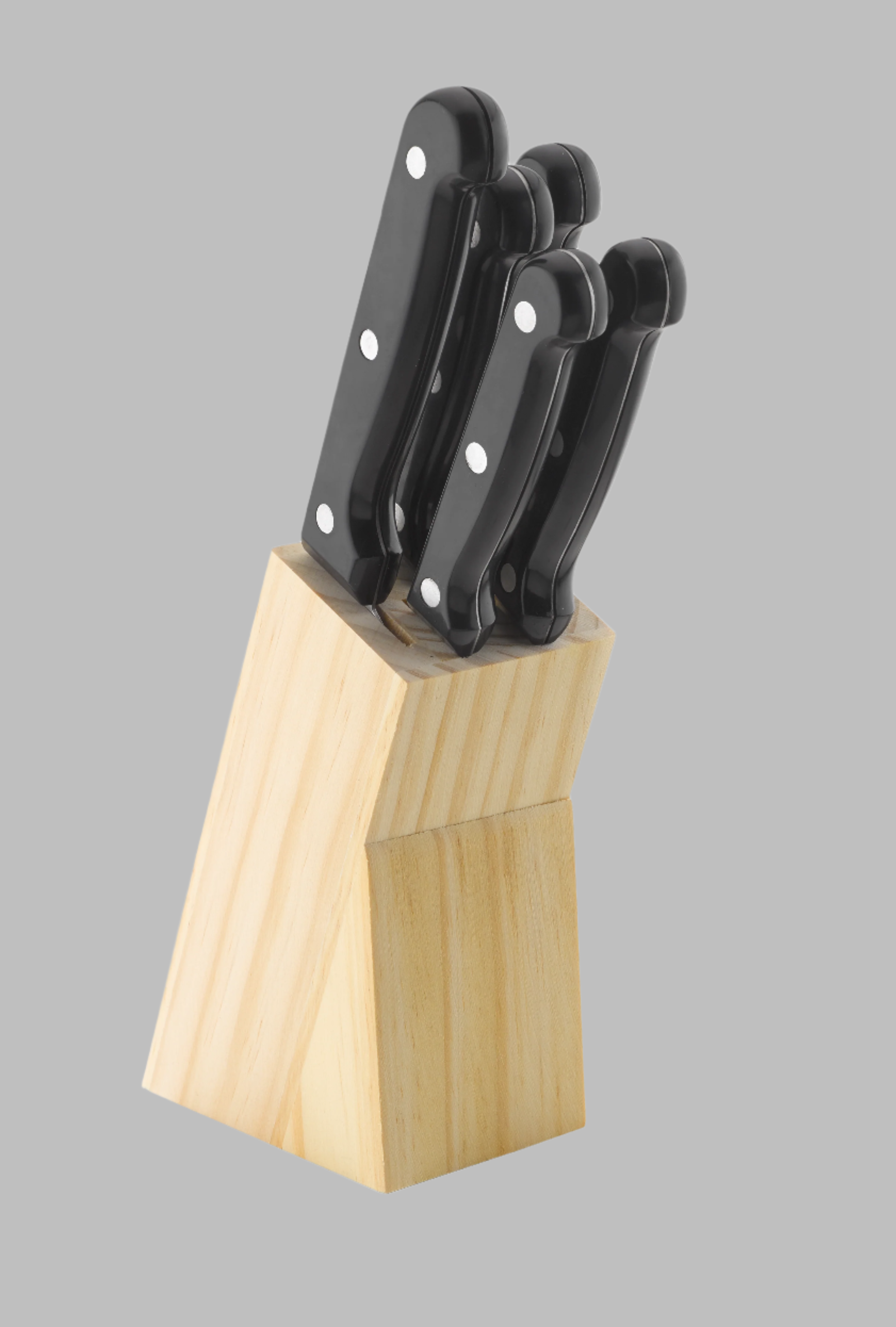 5 Pc Knife Set & Wooden Block – Torino