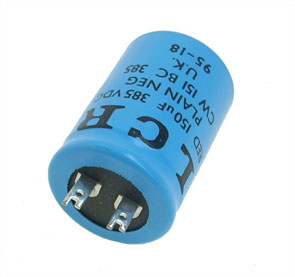 Electrolytic Capacitor Can 150u F 385 V Spade 45x31mm C150 M385 Lc 2/Term 45x31