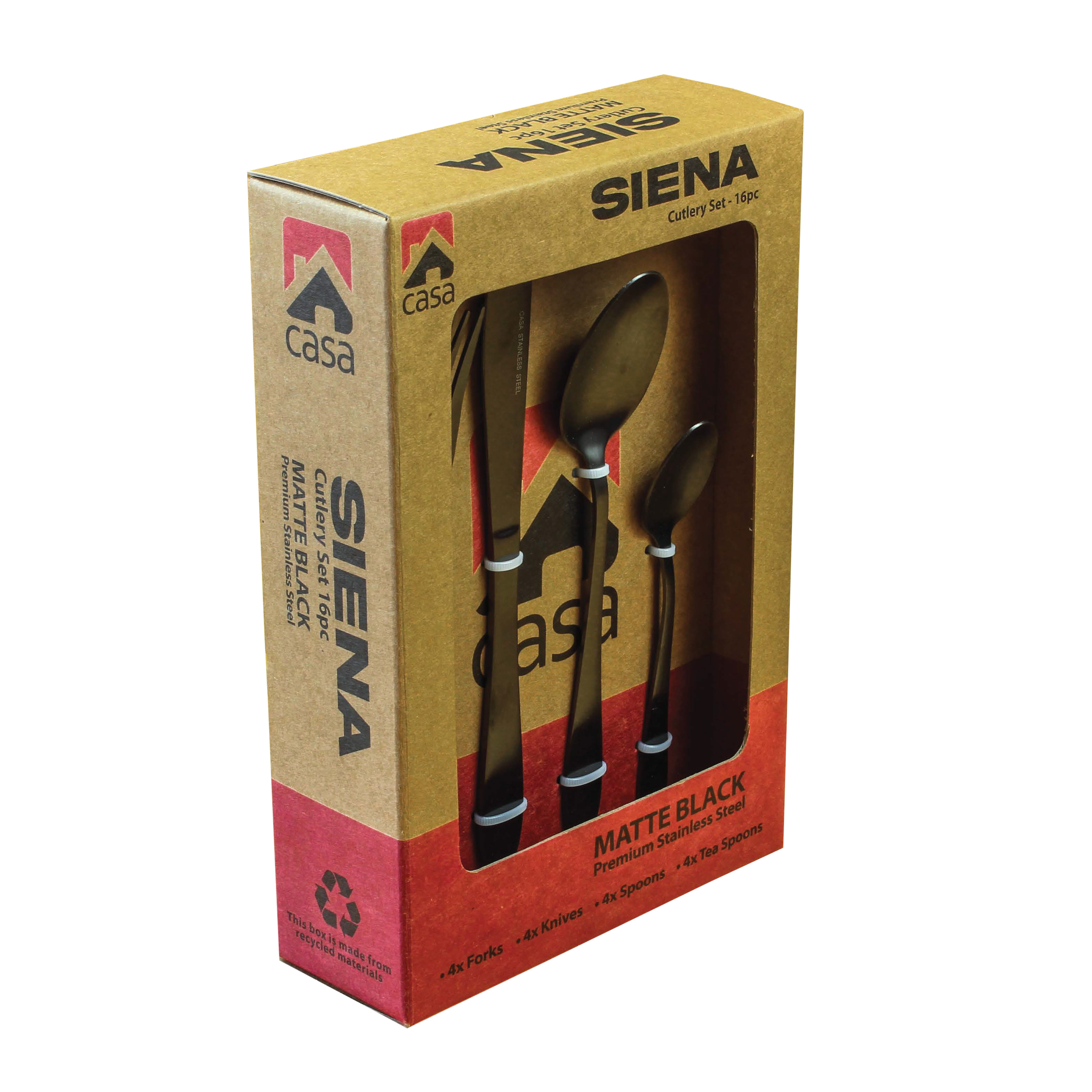 Casa Siena 16 Piece Cutlery Set | Steel