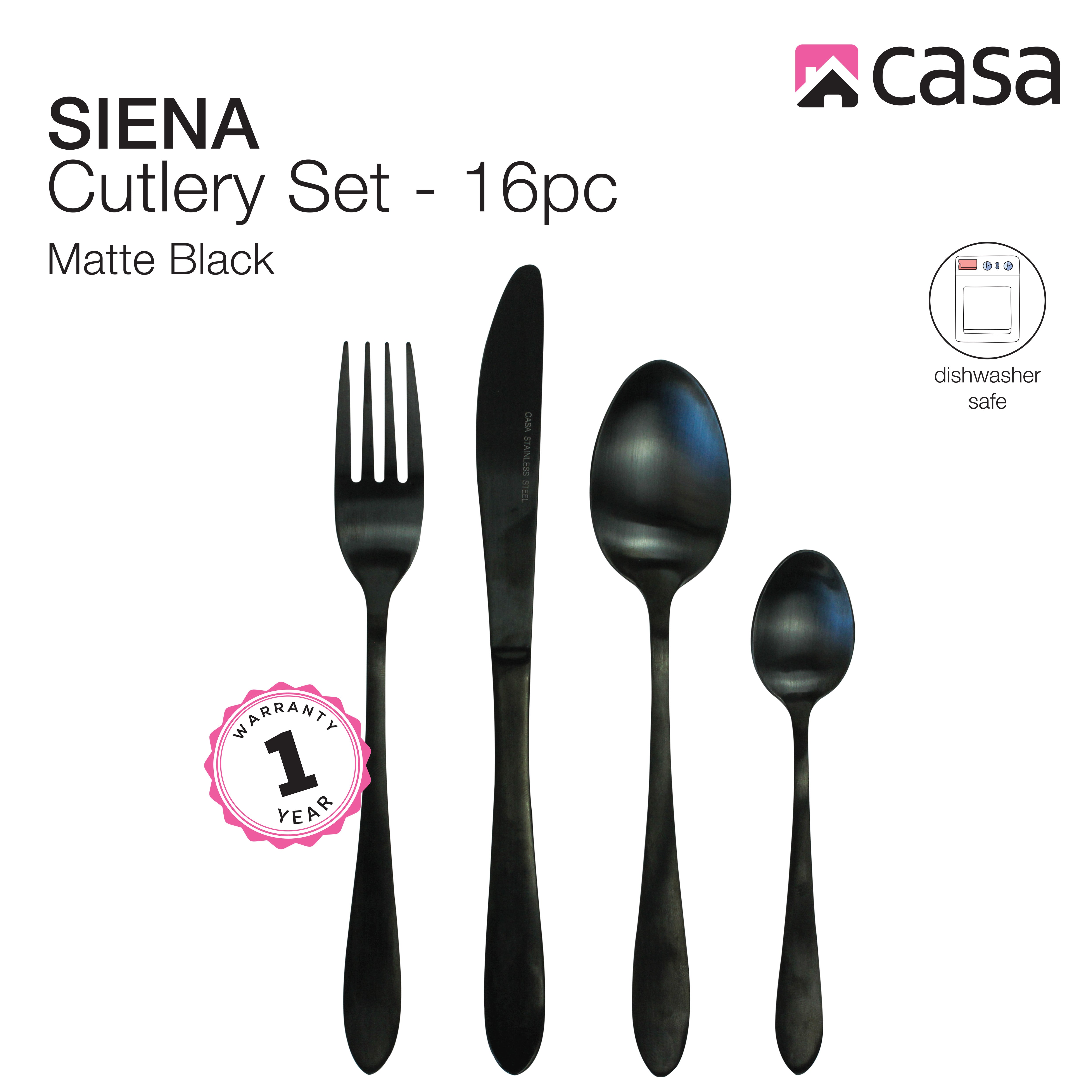 Casa Siena 16 Piece Cutlery Set | Steel
