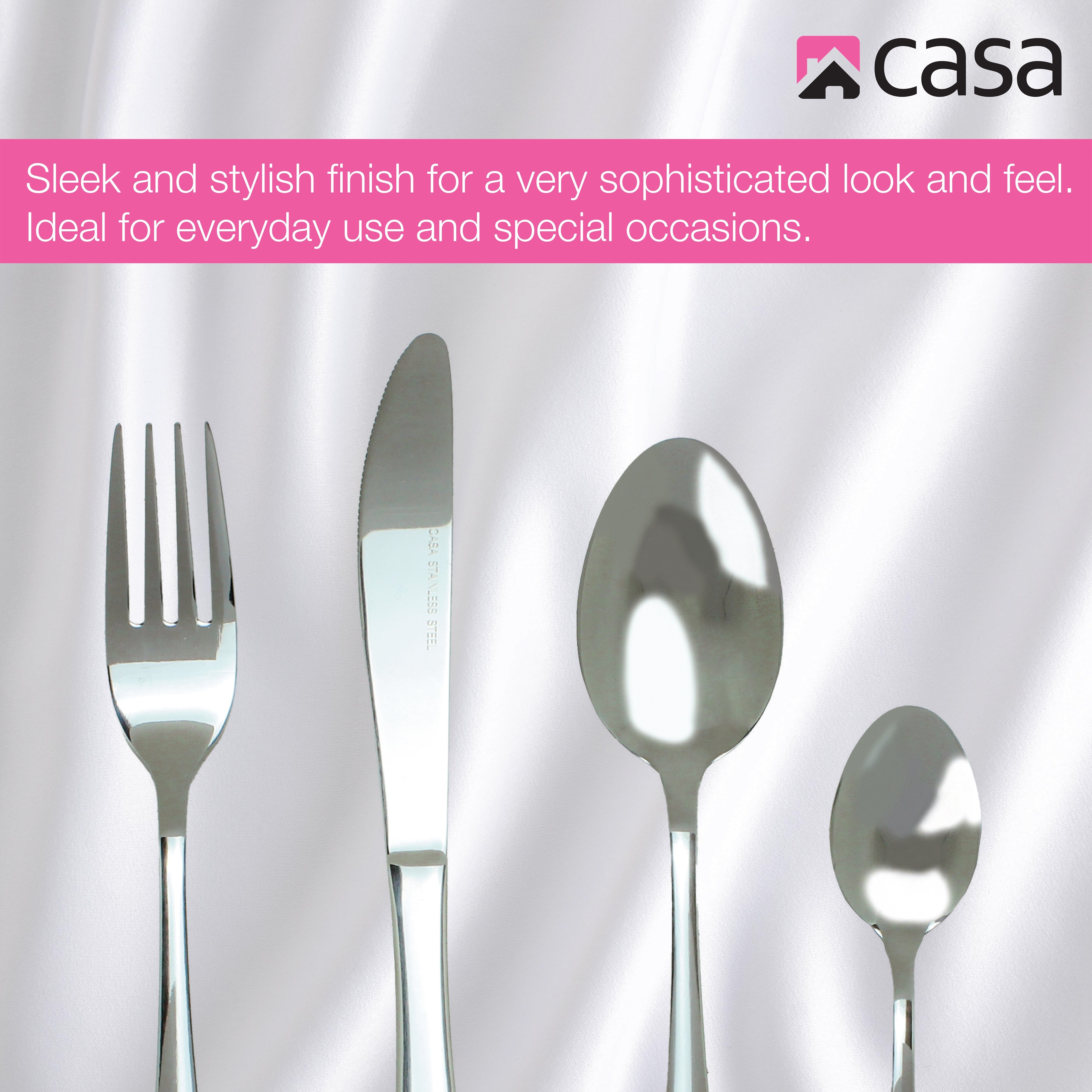 Casa Siena 16 Piece Cutlery Set | Steel